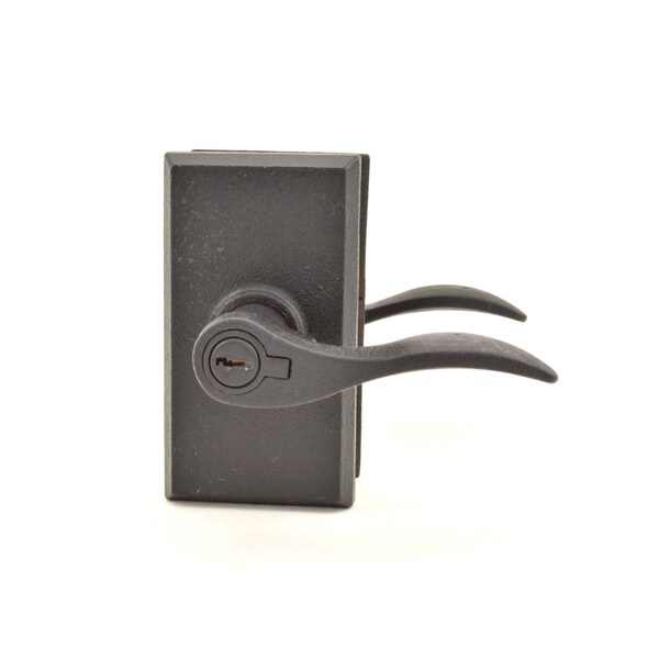 Weslock RH Carlow Square Entry Lock ADJ Latch Full Lip Strike Black R7340H2H2SL23 - main